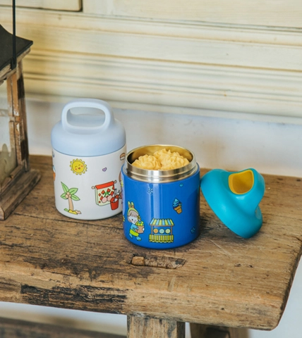 Frasco de comida de aço inoxidável 350 ml para crianças