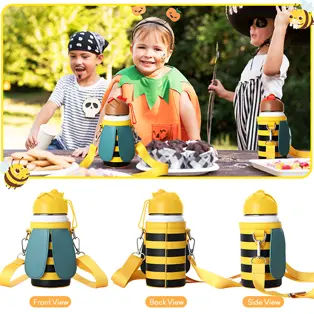 Saco de garrafa de água de couro para crianças 14 oz SJB073