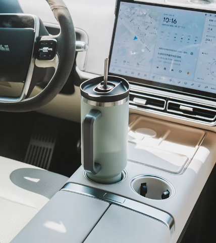 Copo de 40 oz com alça e palha 19323B