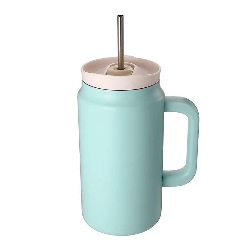 50 oz Tumbler com alça e tampa de palha 19313C